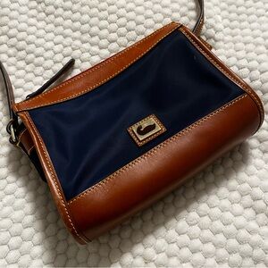 Dooney & Bourke Wayfarer Navy Blue Nylon Zip Crossbody Bag